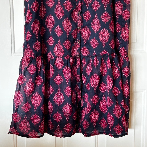 Lucky Brand Red and Black Floral Maxi Dress *Size L - Picture 3 of 5